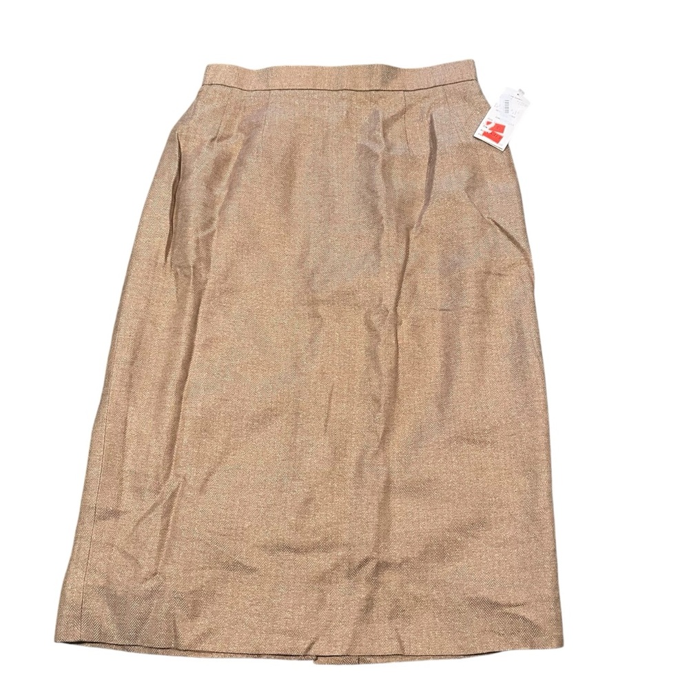 Carlisle Womens 4‎ Brown Pencil Skirt Wool Blend Career Modest Vintage Classic
